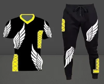Men's Mesh T-Shirt and Full Pant Set in 6 Colours, Sizes M to XL