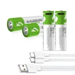 [Original] USB Type-C Fast Charging Rechargeable Battery AA  1.5V (4 piece Battery)