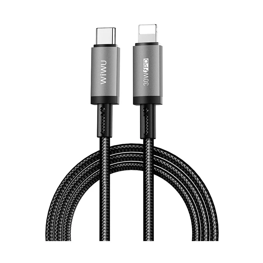 WiWU Titanlink Wi-C056 30W USB-C to Lightning Cable 1 Meter Gray