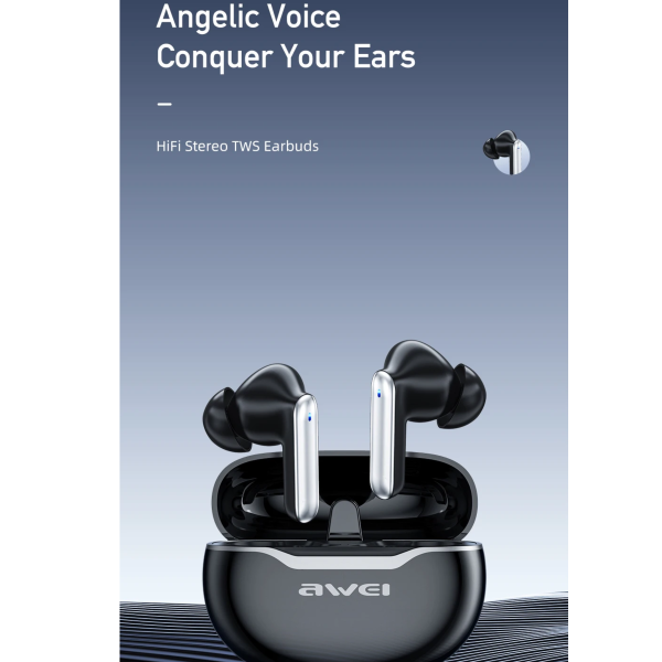 Awei T50 Wireless Bluetooth 5.3 Earbuds with Microphone