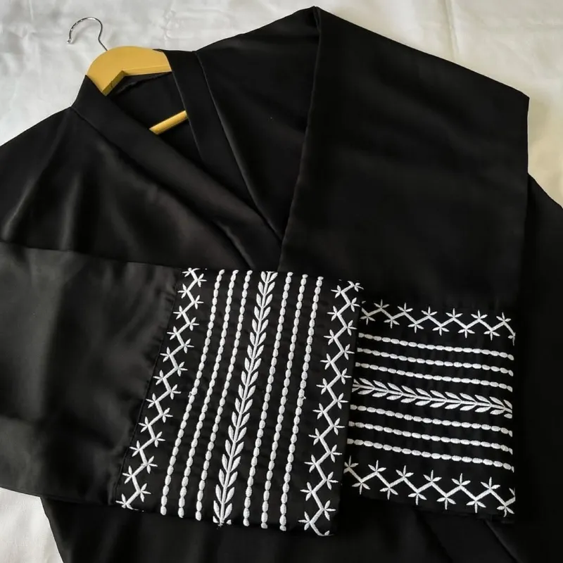 Women's Embroidered Abaya Borka, Sizes 50 to 56