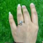 Spinning Heartstone Adjustable Ring