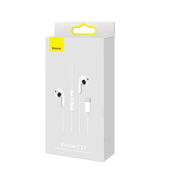 Baseus Encok Type-C lateral in-ear Wired Earphone C17 White (NGCR010002)