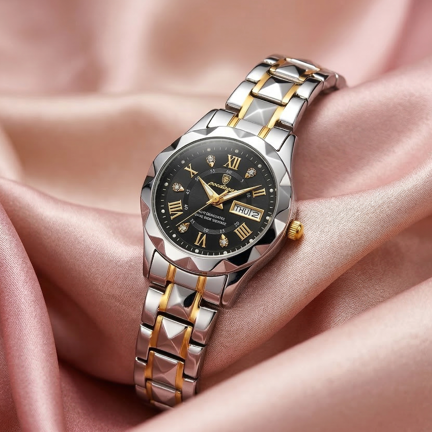 Poedagar Luxury Ladies Watch (Water Resistant)