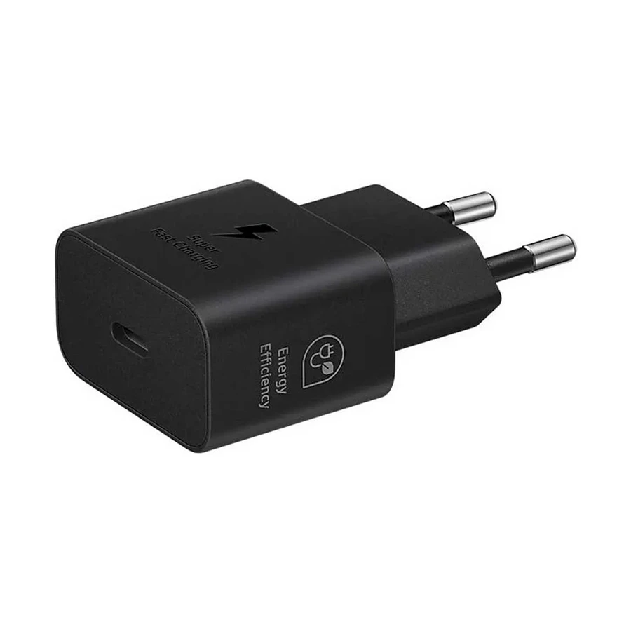 Samsung EP-T2510 25W PD USB-C Charger Black (2 Pin, EU)
