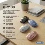 K-2100 Transparent Rechargeable Wireless Mouse