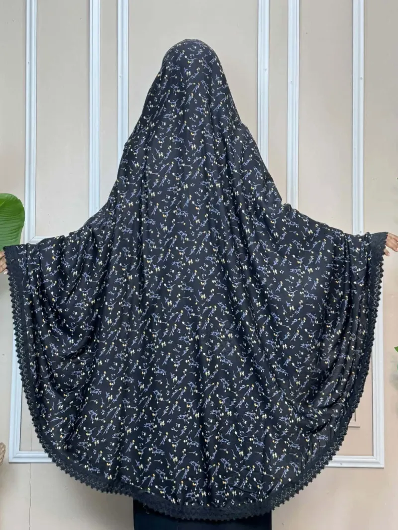 Viscose Cotton Niqab Hijab, Front 45 Inch and Gher 150 Inch