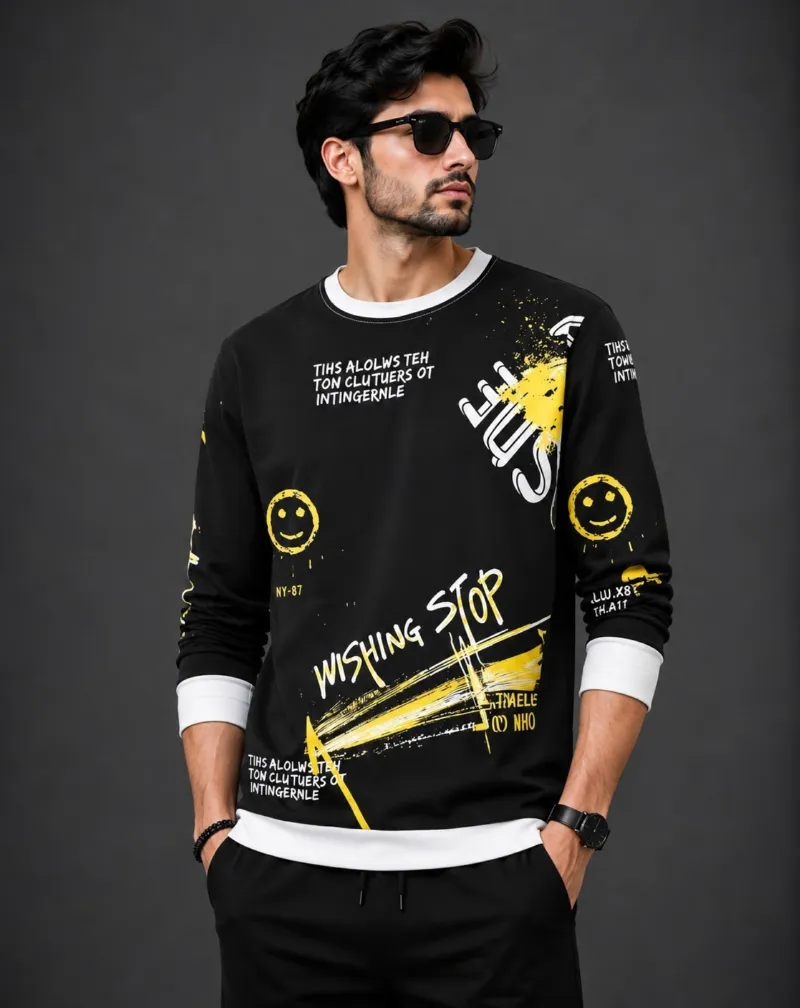 Men's Full Sleeve Polyester T-Shirt in Thin Jersey, 160 GSM