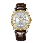 POEDAGAR 615L Men's Leather Quartz Watch