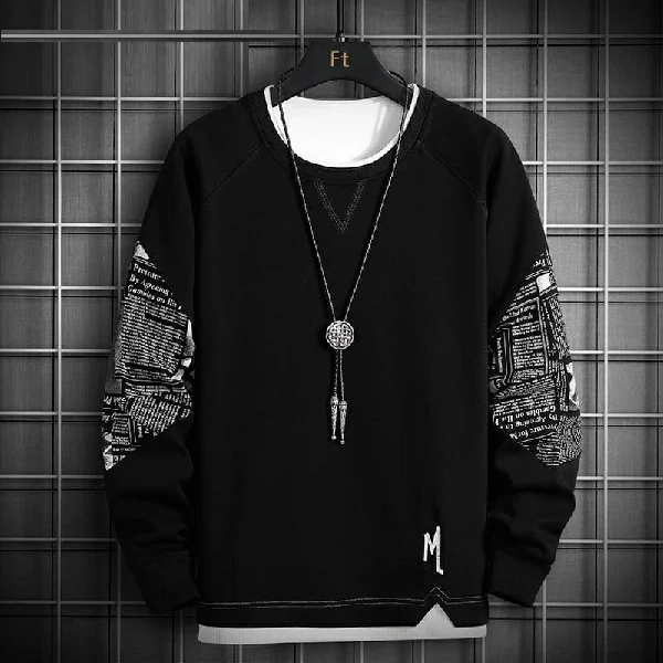 Men's Full Sleeve Sweatshirt- Hand Print