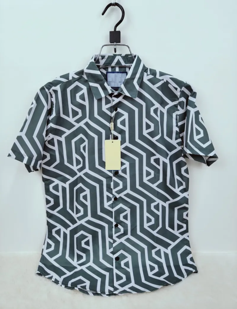 Men's Half Sleeve Spandex Cotton Shirt, Slim Fit, M to XL