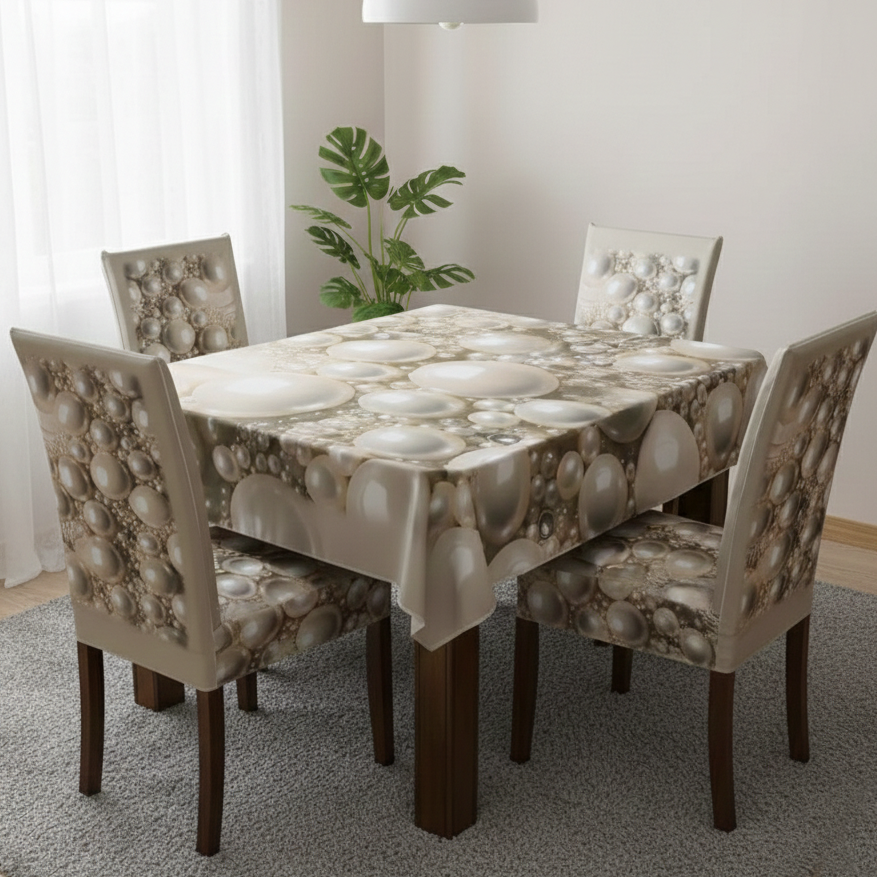 China Premium 3D Print Table Cloth Set