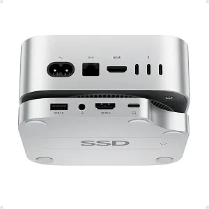 PULWTOP Mac mini M4/M4 Pro Hub Stand Dock with External Storage Upgrade M.2 SSD Enclosure(SSD NOT Included)