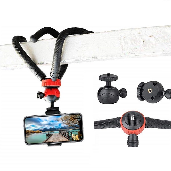 Octopus Tripod With Ball Head- Best For DSLR Or Smartphone Vlogging & Table Stand