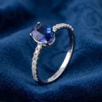 Sapphire Crystal Ring – Premium Silver Finish