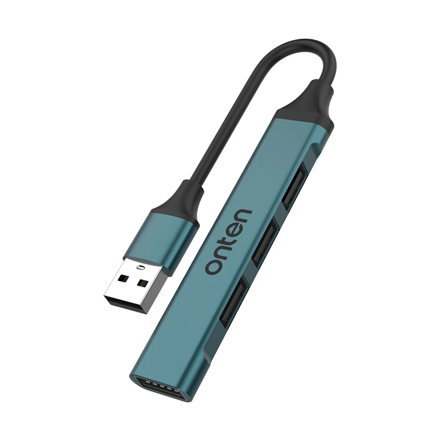 Onten OTN-5701D USB to 4-Port USB Hub Crystal Teal