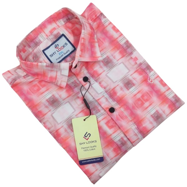 Luxury China Magnet Cotton Signature full Sleeve Print Shirt