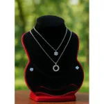 Necklace With Matching Radiant Crystal Stud Earrings.