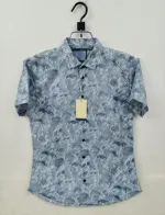 Men's Half Sleeve Print Shirt in Pure Cotton, Slim Fit, 6 Colours
