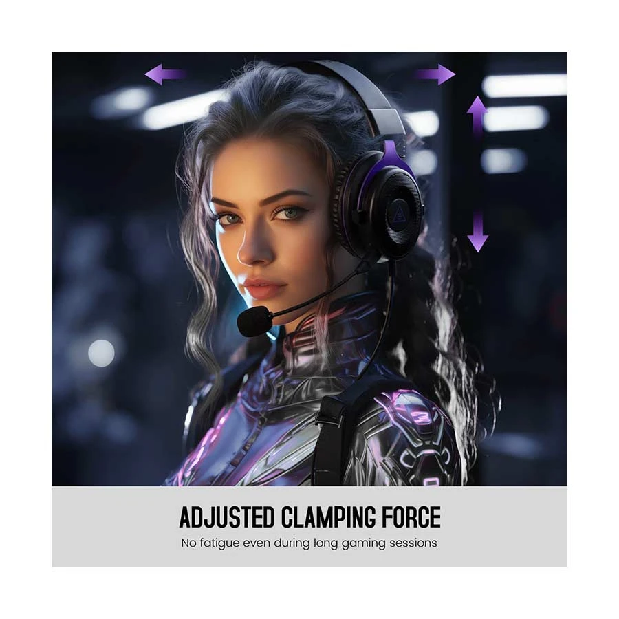 EKSA E900 Purple Wired Over-Ear Gaming Headphone