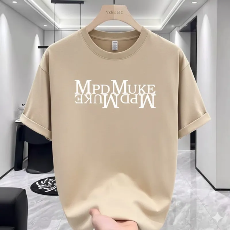 Men's Cotton-Spandex Drop Shoulder T-Shirt, Length 27 to 30 Inch