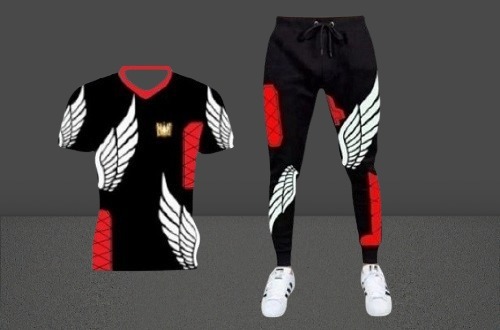 Men's Mesh T-Shirt and Full Pant Set in 6 Colours, Sizes M to XL