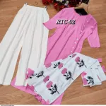 Women's Button Detail Three Piece, Free Size, 2 Colours