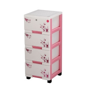 New York Closet - 4 Drawer-Pink White