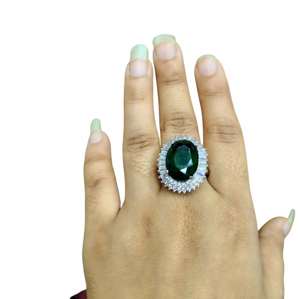 Imperial Violet Crystal Statement Ring