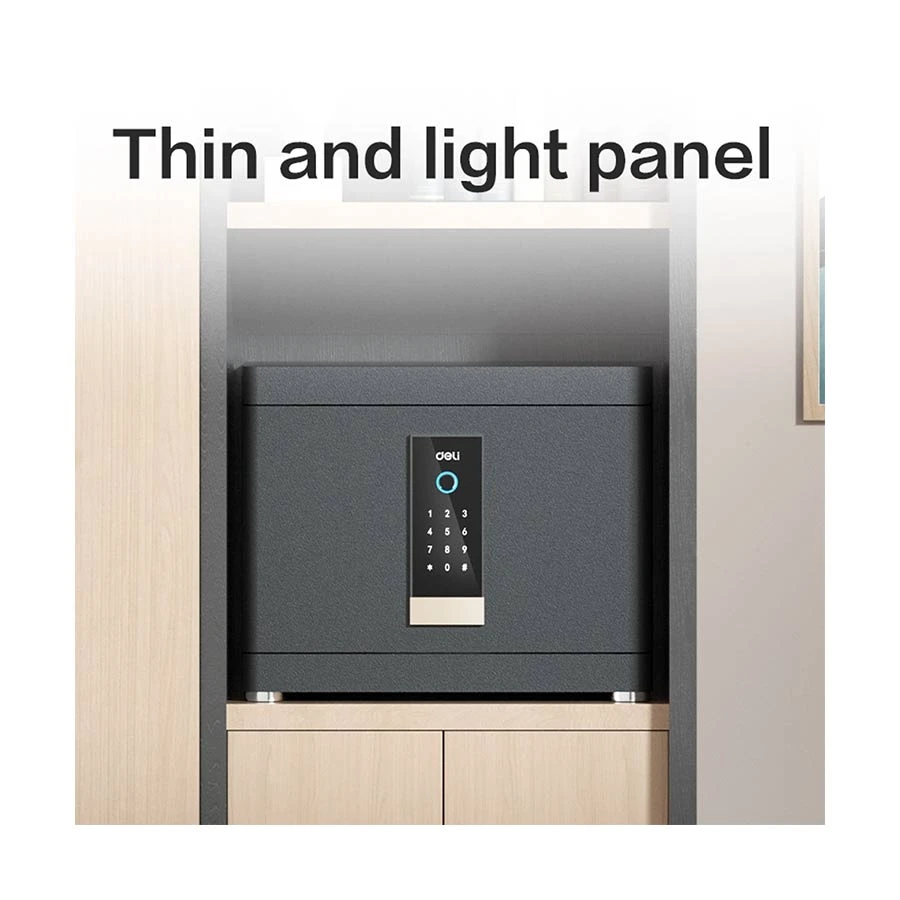 Deli ET592 Automatic Door Fingerprint Digital Safe Box, Black