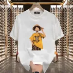 Pure Cotton Drop Shoulder T-Shirt with DTF Print, 6 Colours