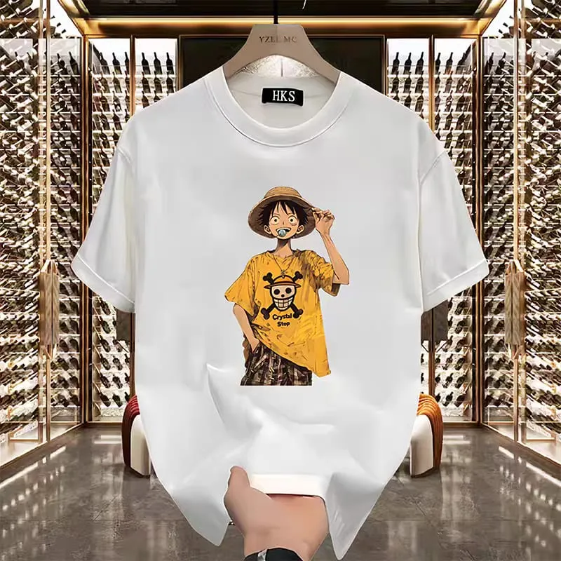Pure Cotton Drop Shoulder T-Shirt with DTF Print, 6 Colours