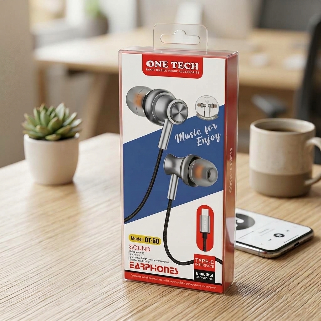 One Tech OT-50 Type-C Wired In-Ear Earphones