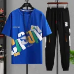 Men's Jersey Half Sleeve T-Shirt and Trouser Combo, 5 Colours