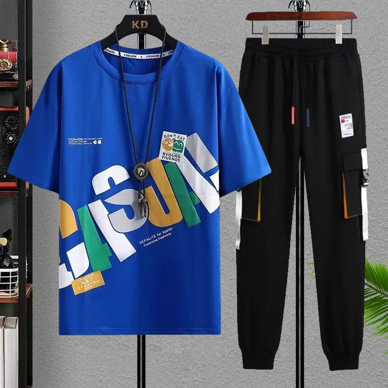 Men's Jersey Half Sleeve T-Shirt and Trouser Combo, 5 Colours