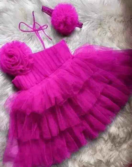 Girls' AC Net Sequin Pori Dress, 6 Months to 7 Years