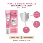 Ponds Natural SPF30 PA++ All In One 3% Niacinamide  BB+ Cream 18g (India)