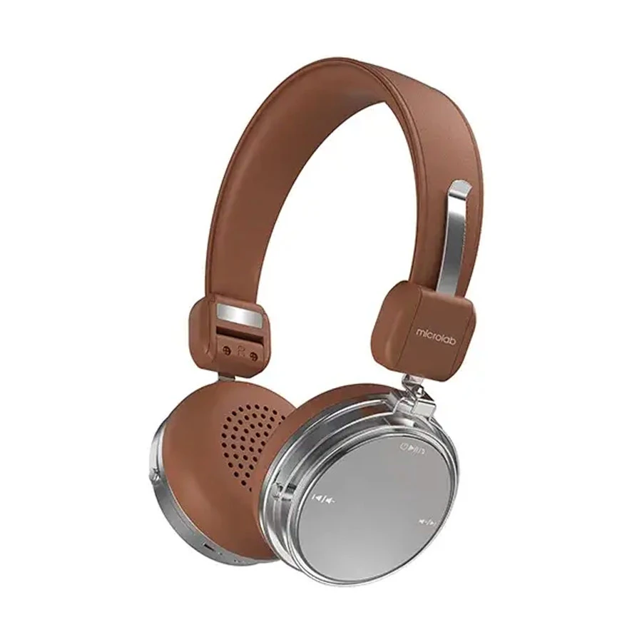 Microlab T3 Plus Bluetooth On-Ear Headphone Brown