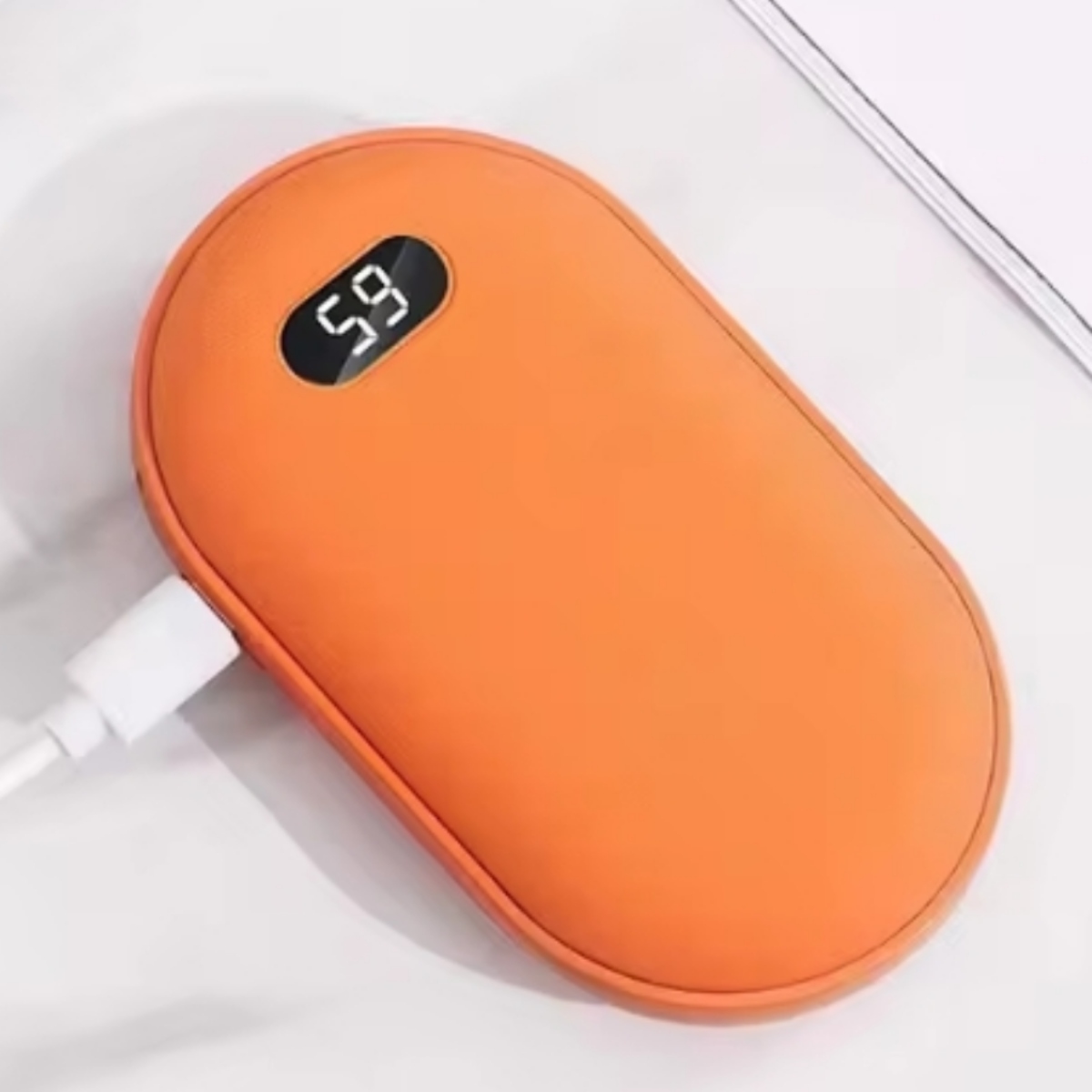 2-in-1 Rechargeable Hand Warmer & Portable Power Bank with Digital Display | Electric Pocket Hand Heater & Mobile Emergency Charger for Winter