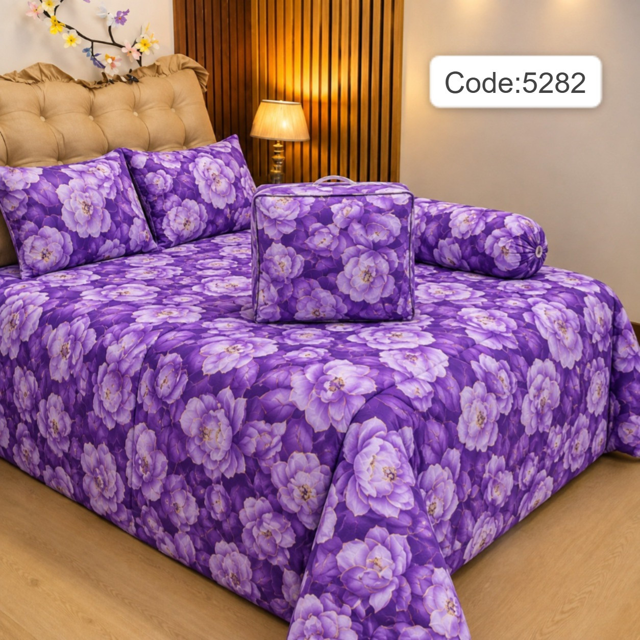 Winter Comforter Set, 5 Pieces, 10 oz Feather Touch Padding