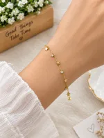 Anti-Tarnish Golden Star & Crystal Bracelet