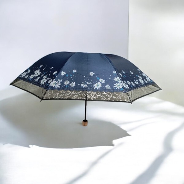 Ladies Fashionable and Elegant Anti UV Sunshade Print Border Lace Umbrella