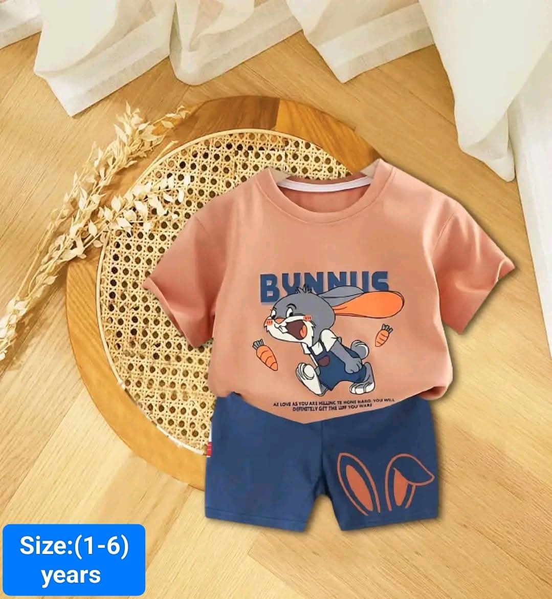 Kids' Pure Cotton T-Shirt and Pant Set with Pocket, 3 to 6 Years