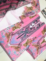 Women's Digital Print Three Piece, Sizes M to XL, 4 Colours