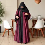 Invite Karchupi Abaya - 3-Piece Premium Set