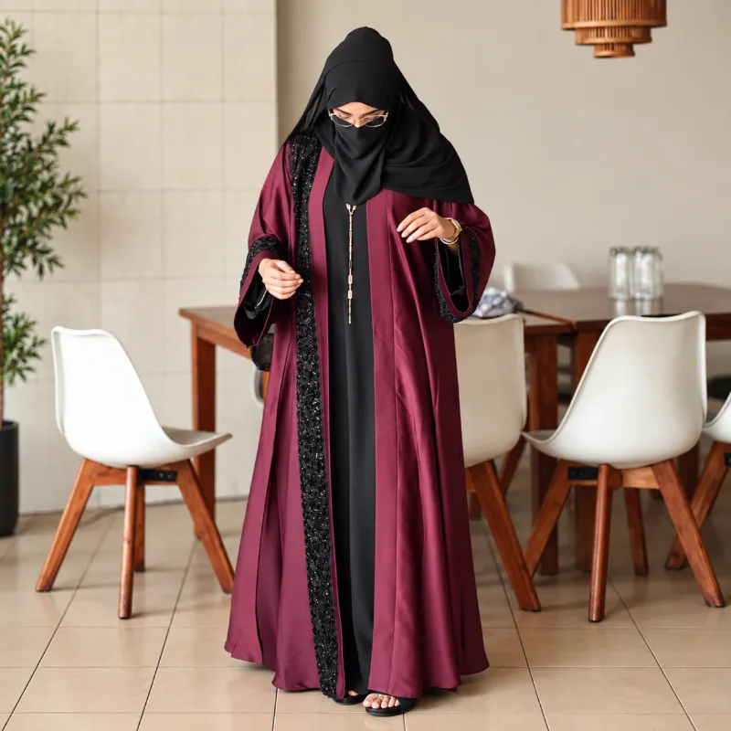 Invite Karchupi Abaya - 3-Piece Premium Set