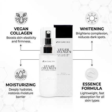 3W Clinic DR.K Vegan Collagen Whitening Essence 70ml (Korea)