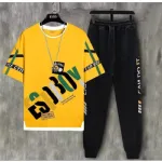 Men's Mesh T-Shirt and Full Pant Set in 4 Colours, Sizes M to XL