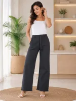 Women's Baggy Jeans Pant, Adjustable Free Size Waist, 38 to 40 Inch