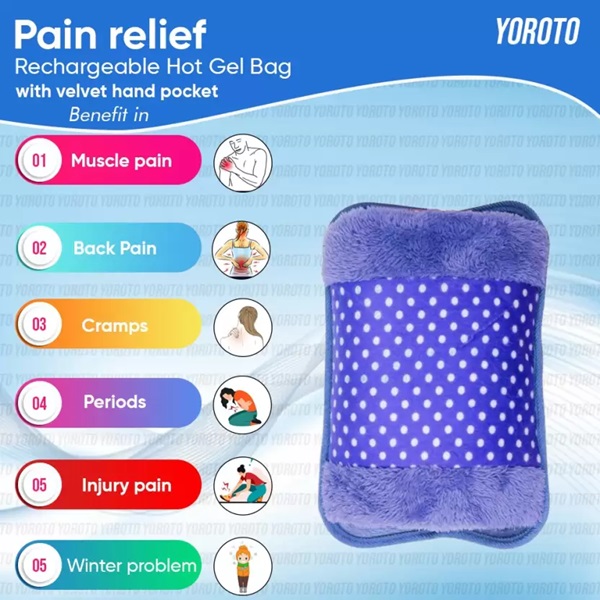 Electric Hot Water Bag Pain Remover - Multicolour - Hot Water Bag